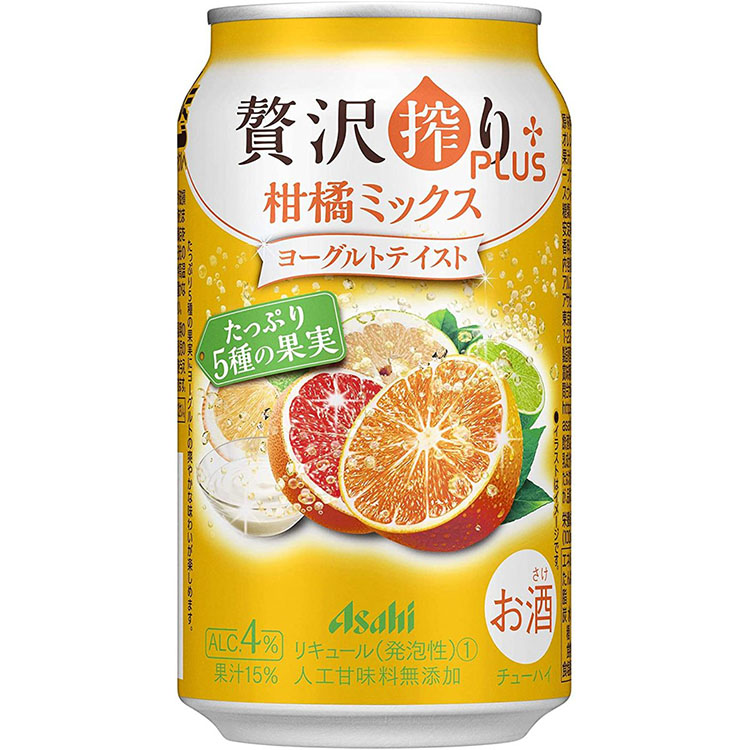 アサヒ 贅沢搾り 柑橘ミックスヨーグルト  350ml×1ケース(24本)　一部地域送料無料